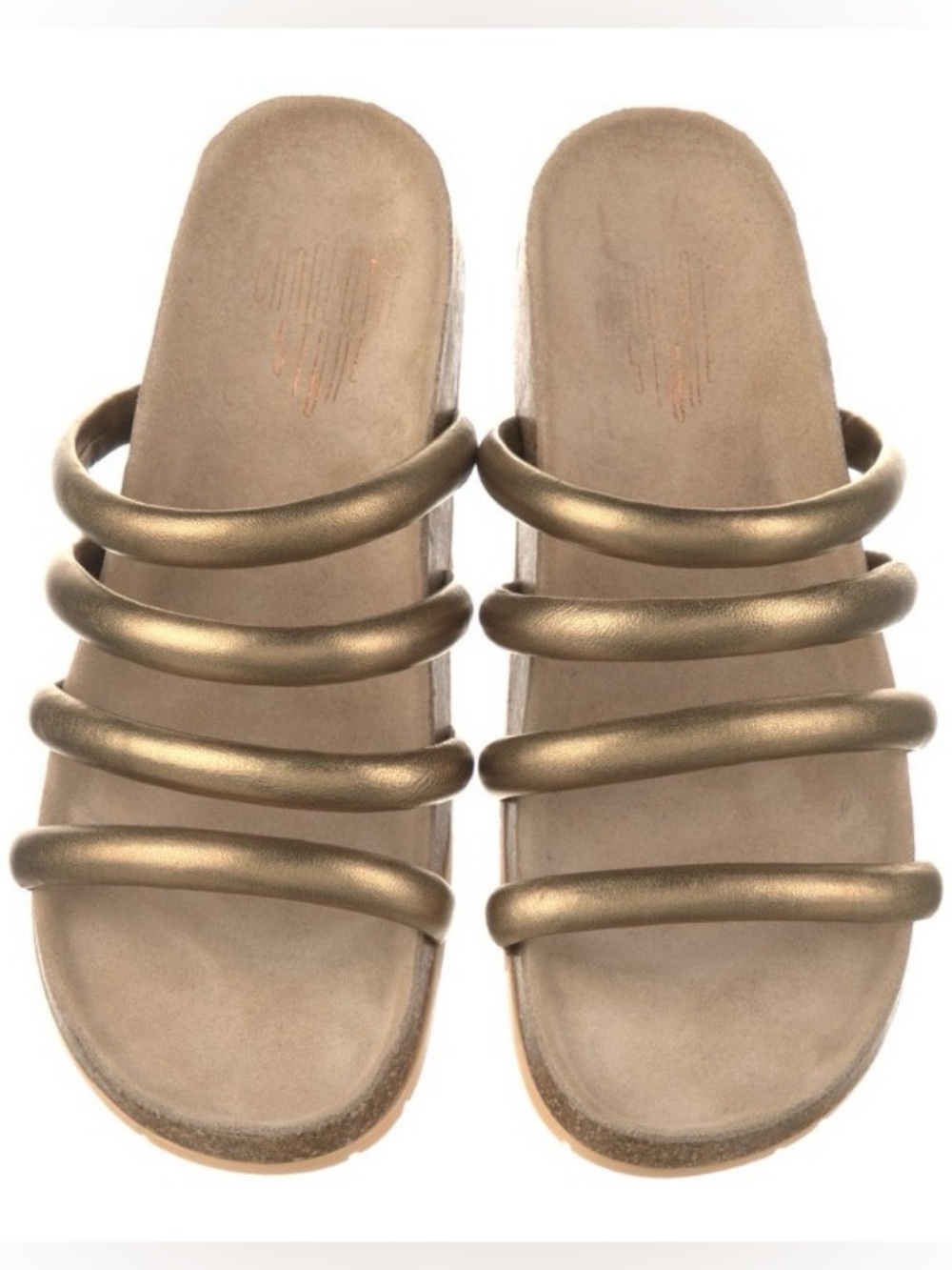Charlotte Stone Gloria sandals, gold, size 7